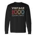 Vintage 2000 Wedding Anniversary Born In 2000 Birthday Party Long Sleeve T-Shirt Gifts ideas