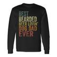 Vintage Best Bearded Beer Lovin Dog Dad Pet Lover Owner Long Sleeve T-Shirt Gifts ideas