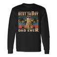 Vintage Best Cat Dad Ever Tabby Fathers Day dy Long Sleeve T-Shirt Gifts ideas