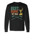 Vintage Best Poppi By Par Disc Golf Dad Fathers Papa Long Sleeve T-Shirt Gifts ideas