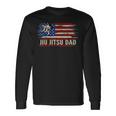 Vintage Bjj Jiu-Jitsu Dad American Usa Flag Sports Long Sleeve T-Shirt Gifts ideas