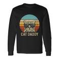 Vintage Cat Daddy Shirt Cat Lover Cat Dad Fathers Long Sleeve T-Shirt Gifts ideas