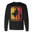 Vintage My Dad Is My Super Hero Retro Dad Superhero For Boys Long Sleeve T-Shirt Gifts ideas