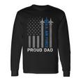 Vintage Proud Dad Us Air Force Flag Usaf Long Sleeve T-Shirt Gifts ideas