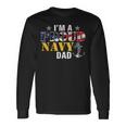 Vintage Im A Proud Navy With American Flag For Dad Long Sleeve T-Shirt Gifts ideas