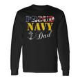 Vintage Proud Navy With American Flag For Dad Long Sleeve T-Shirt Gifts ideas