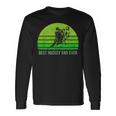 Vintage Retro Best Hockey Dad Ever DadFathers Day Long Sleeve T-Shirt T-Shirt Gifts ideas