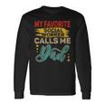Vintage Retro My Favorite Social Worker Calls Me Dad Long Sleeve T-Shirt Gifts ideas