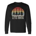 Vintage Retro Lets Rock Rock And Roll Guitar Music Long Sleeve T-Shirt T-Shirt Gifts ideas