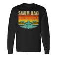 Vintage Style Swimming Lover Swimmer Swim Dad Fathers Day Long Sleeve T-Shirt Gifts ideas
