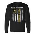 Vintage US Army Proud Brother With American Flag Long Sleeve T-Shirt Gifts ideas