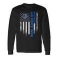 Vintage Usa American Flag Worlds Okayest Us Air Force Wife Men Women Long Sleeve T-shirt Graphic Print Unisex Gifts ideas