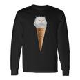 White Fluffy Cat Sitting In The Ice Cream Cone Long Sleeve T-Shirt T-Shirt Gifts ideas