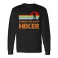 Worlds Okayest Hiker Vintage Retro Hiking Camping Men Long Sleeve T-Shirt Gifts ideas