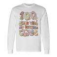 100 Days With My Awesome Class Retro Teacher Women Girls Long Sleeve T-Shirt Gifts ideas