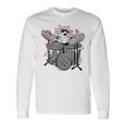 Animals Raccoon Playing Drums Music Long Sleeve T-Shirt T-Shirt Gifts ideas