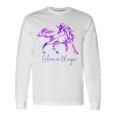 Believe In Magic Einhorn-Langarmshirts, Vintage-Fantasiekunst für Pferdefans Geschenkideen