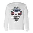 Best Dog Father Dad Vintage Siberian Husky Long Sleeve T-Shirt Gifts ideas