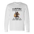 Camping und Wein Langarmshirts - Camping löst Probleme, Wein den Rest Geschenkideen