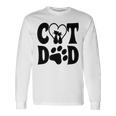 Cat Dad Heart Personalized Cat Dad Long Sleeve T-Shirt T-Shirt Gifts ideas