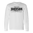 Cornhole Team Johnson Family Last Name Top Lifetime Member Men Women Long Sleeve T-shirt Graphic Print Unisex Gifts ideas