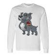 Grey Pitbull I Love Mom Long Sleeve T-Shirt Gifts ideas