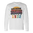 Herren Vintage Der Mann Mythos Die Legende 1932 91 Geburtstag Langarmshirts Geschenkideen