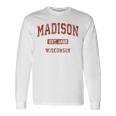 Madison Wisconsin Wi Vintage Athletic Sports Long Sleeve T-Shirt Gifts ideas