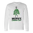 Midwife Christmas Crew Cute Christmas Tree Xmas Lights Nurse Men Women Long Sleeve T-shirt Graphic Print Unisex Gifts ideas