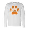 Paw Squad Orange Dog Cat Paw Print Animal Rescue Team Long Sleeve T-Shirt T-Shirt Gifts ideas