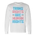 Trans Rights Are Human Rights Transgender Pride Flag Lgbtq Long Sleeve T-Shirt Gifts ideas