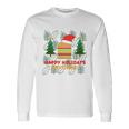 Ugly Christmas Sweater Burger Happy Holidays With Cheese V17 Long Sleeve T-Shirt Gifts ideas