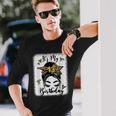 13Th Birthday Decorations Girl Messy Bun 13 Years Old Bday Long Sleeve T-Shirt Gifts for Him