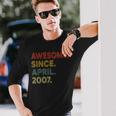 16 Year Old Awesome Since April 2007 16Th Birthday Long Sleeve T-Shirt Gifts for Him