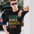 19 Years Old Legend Since March 2004 19Th Birthday Long Sleeve T-Shirt Gifts for Him