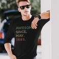 34 Year Old Awesome Since May 1989 34Th Birthday Long Sleeve T-Shirt Gifts for Him