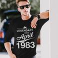 40 Geburtstag 40 Jahre Alt Legendär Seit April 1983 V2 Langarmshirts Geschenke für Ihn