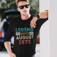 49Th Birthday Legend Since August 1973 49 Year Old Long Sleeve T-Shirt Gifts for Him