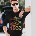 90 Geburtstag 90 Jahre Alt Legendär Seit März 1933 V4 Langarmshirts Geschenke für Ihn