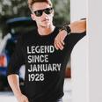 95 Geburtstag Männer Frauen Legende Seit Januar 1928 Langarm Langarmshirts Geschenke für Ihn