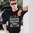 Addison Name Christmas Crew Addison Long Sleeve T-Shirt Gifts for Him