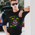 Aint No Party Like Mardi Gras Skeleton Skull New Orleans Long Sleeve T-Shirt Gifts for Him