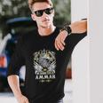 Ammar Name In Case Of Emergency My Blood Long Sleeve T-Shirt Gifts for Him