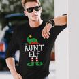 Aunt Elf Family Christmas Matching Top Men Women Long Sleeve T-shirt Graphic Print Unisex Gifts for Him