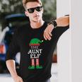The Aunt Elf Matching Group Christmas Pajama Long Sleeve T-Shirt Gifts for Him