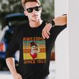 Awesome Since 1952 70Th Birthday Messy Bun Long Sleeve T-Shirt Gifts for Him