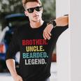 Bearded Brother Uncle Beard Legend Vintage Retro Shirt Funcle Long Sleeve T-Shirt Gifts for Him