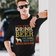 Bernese Mountain Dad Drink Beer Hang With Dog Vintage Long Sleeve T-Shirt Gifts for Him