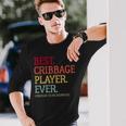 Best Cribbage Player Ever Prepare To Be Skunked Vintage Long Sleeve T-Shirt Gifts for Him