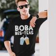 Boba Girl Bes Teas Besties Bubble Tea Best Friends Long Sleeve T-Shirt Gifts for Him